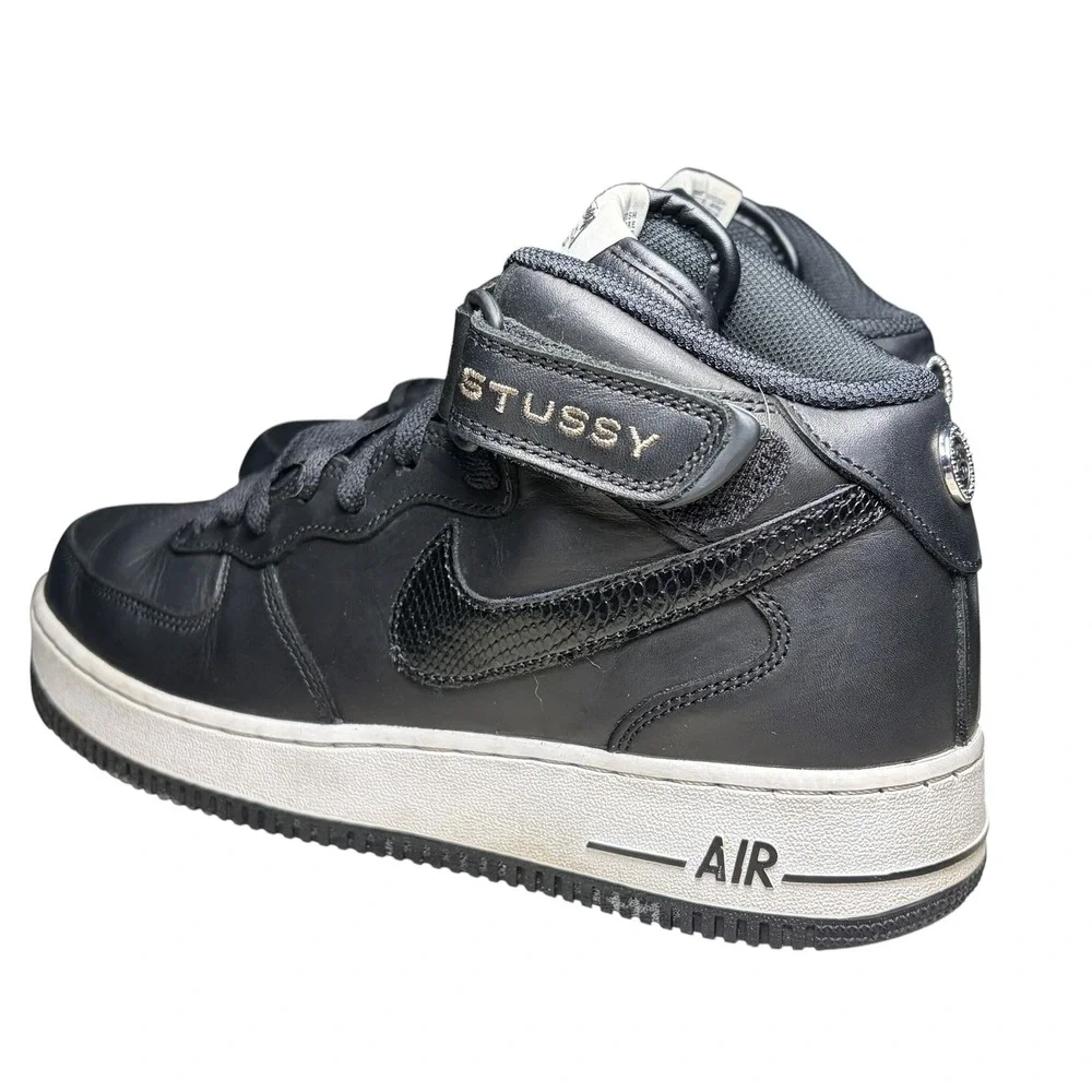 🔥GRAIL ALERT! Nike x Stüssy Air Force 1 Mid 'Black Snakeskin' 🐍👟